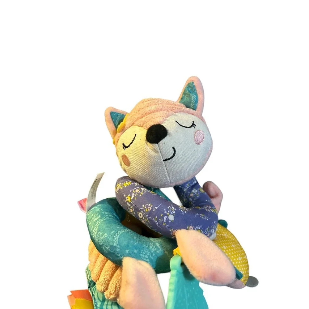 Infantino Pink Fox Go GaGa Spiral Car Seat Activity Toy Rattle Owl Baby